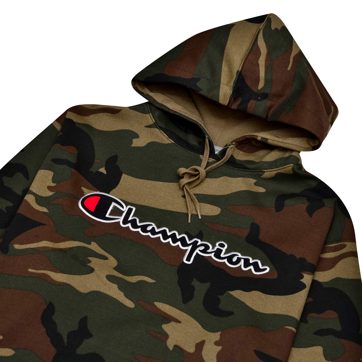 Champion Big & Tall Men's Hoodie - Embroidered Pullover Fleece Sweatshirt for Casual Wear & Outdoor Activities