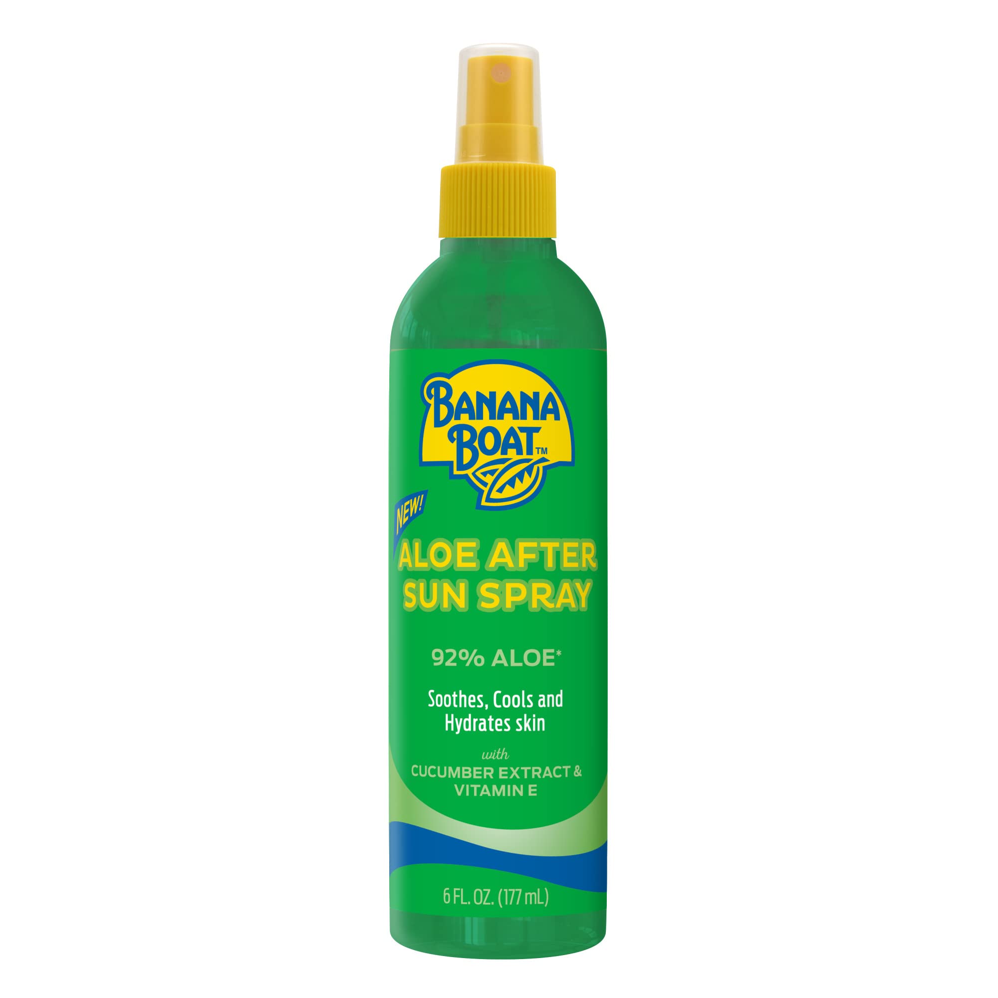 Banana Boat Aloe After Sun Spray, 6oz - Soothing Aloe Vera with Cucumber Extract & Vitamin E for Sunburn Relief | Post-Sun Care for Beach, Pool & Outdoor Activities