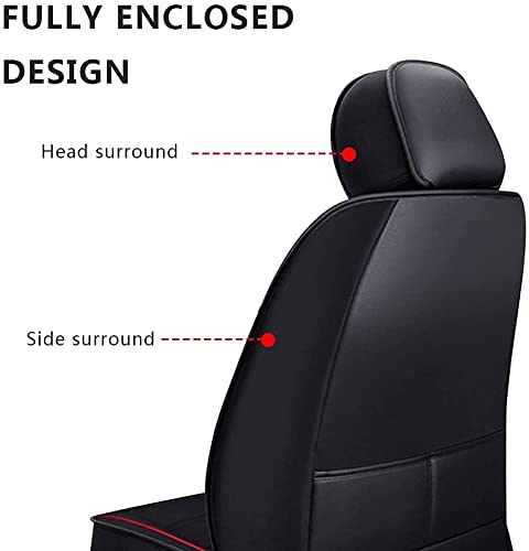 Custom Car Seat Covers for Mitsubishi Mirage G4 2017-2021 - 5-Seat Full Set PU Leather Front & Rear Seat Protectors - Waterproof & Airbag Compatible - Perfect for Daily Commuting, Road Trips and Car Interior Protection