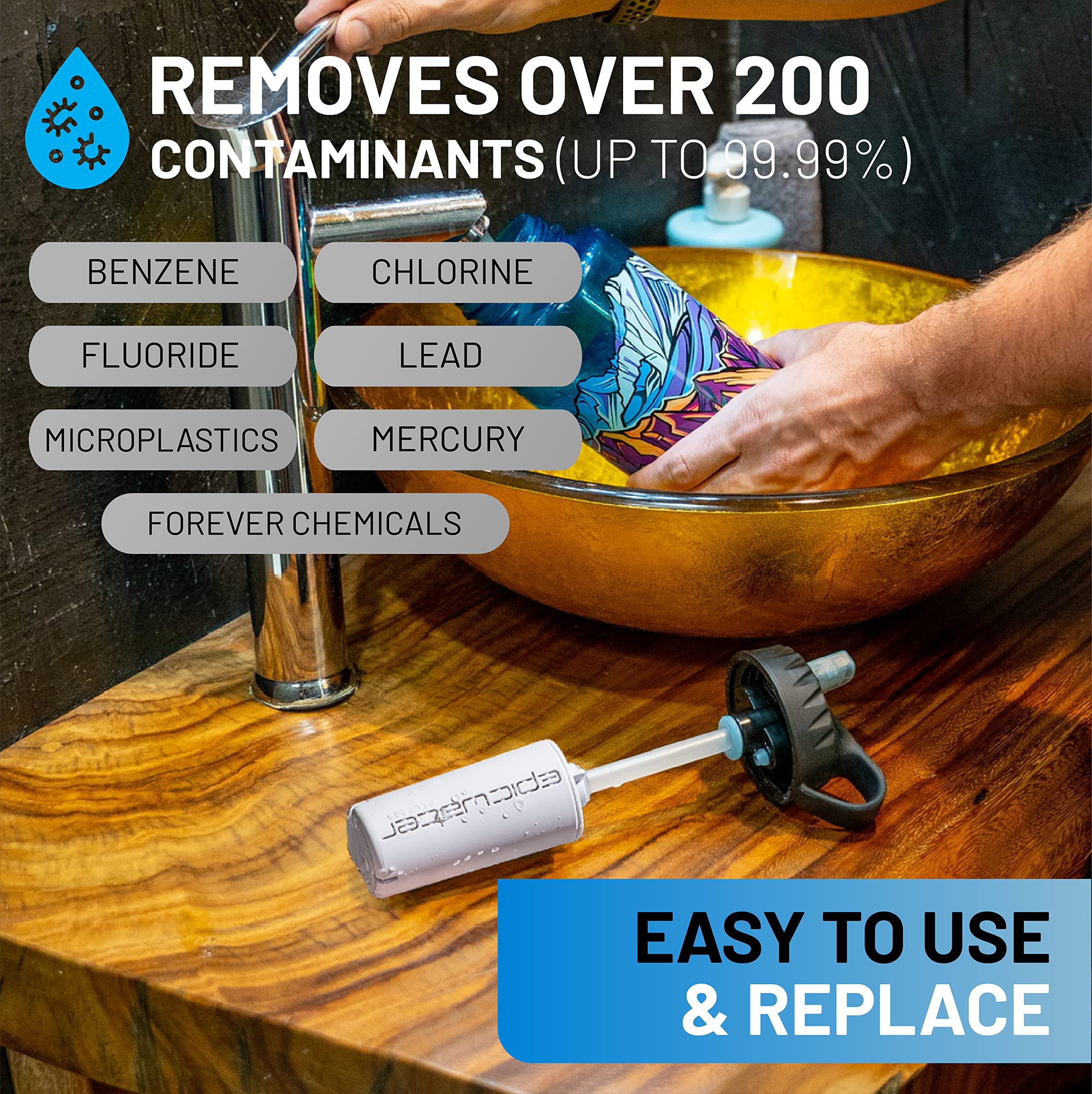**Nalgene OG Water Bottle with Built-in Filter – BPA Free, USA Made – Removes 99.99% Contaminants, Forever Chemicals & Tap Water Impurities – 32 oz – Perfect for Hiking, Camping & Everyday Hydration**