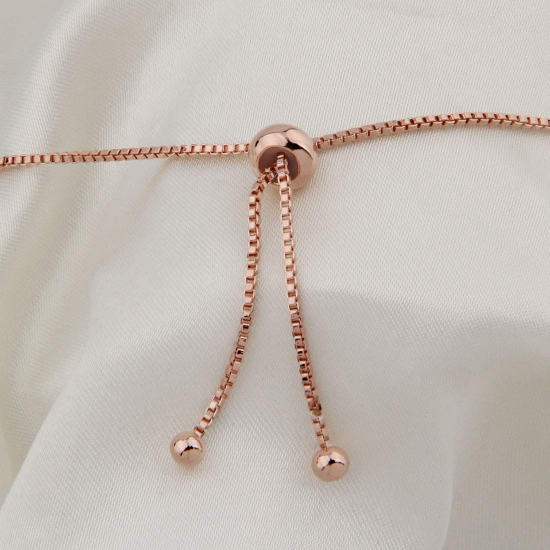 Rose Gold Initial Letter Bracelet for Women - Adjustable Chain Personalized Jewelry Gift for Mom, Wife, Girlfriend - Perfect for Birthdays, Anniversaries & Valentine's Day