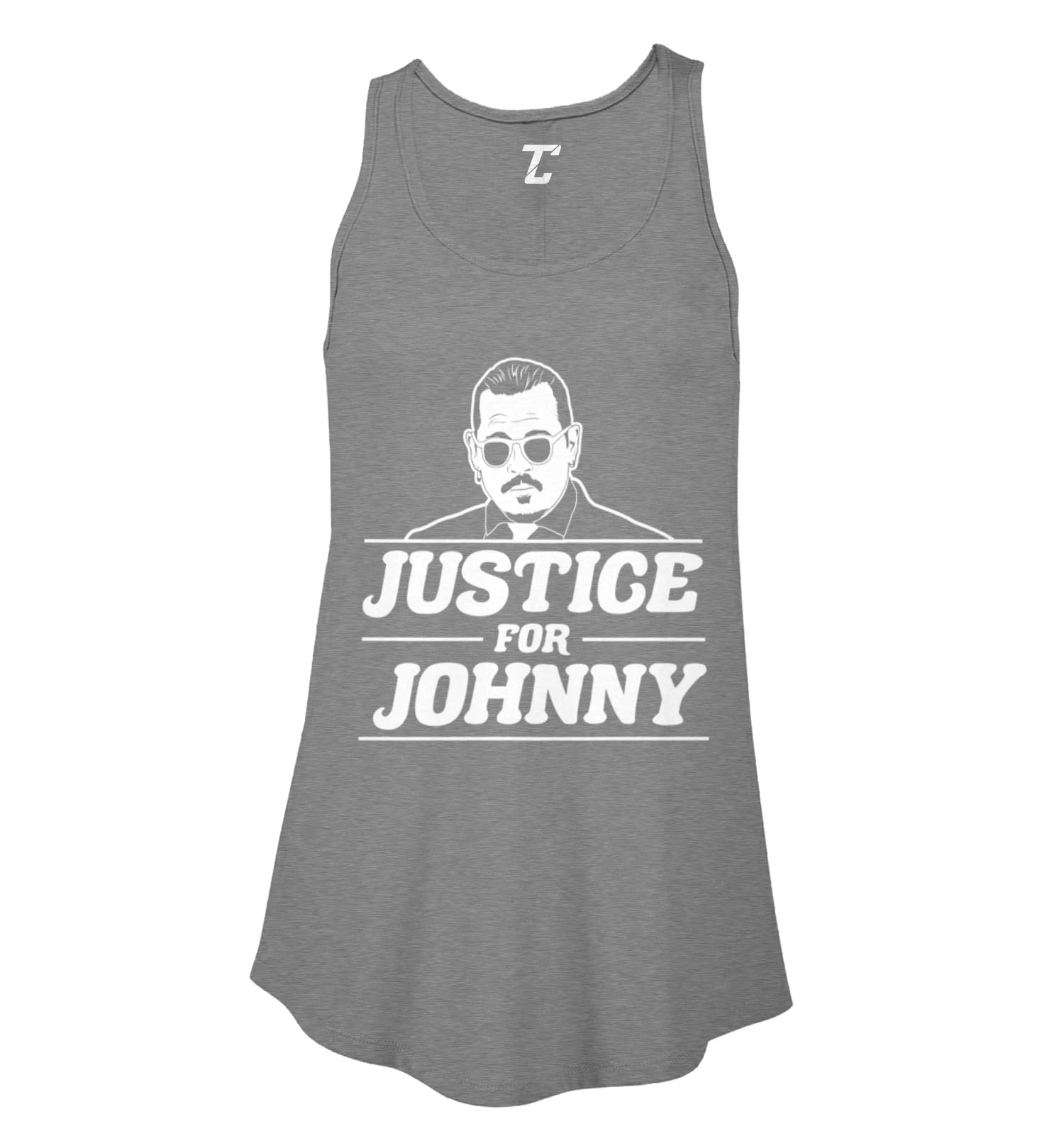 Johnny Depp Court Case Trial Women's Flowy Tank Top - Amber Heard Legal Battle Statement Tee - Casual Summer Graphic Tops for Women - Perfect for Protests, Court Support & Fan Merchandise