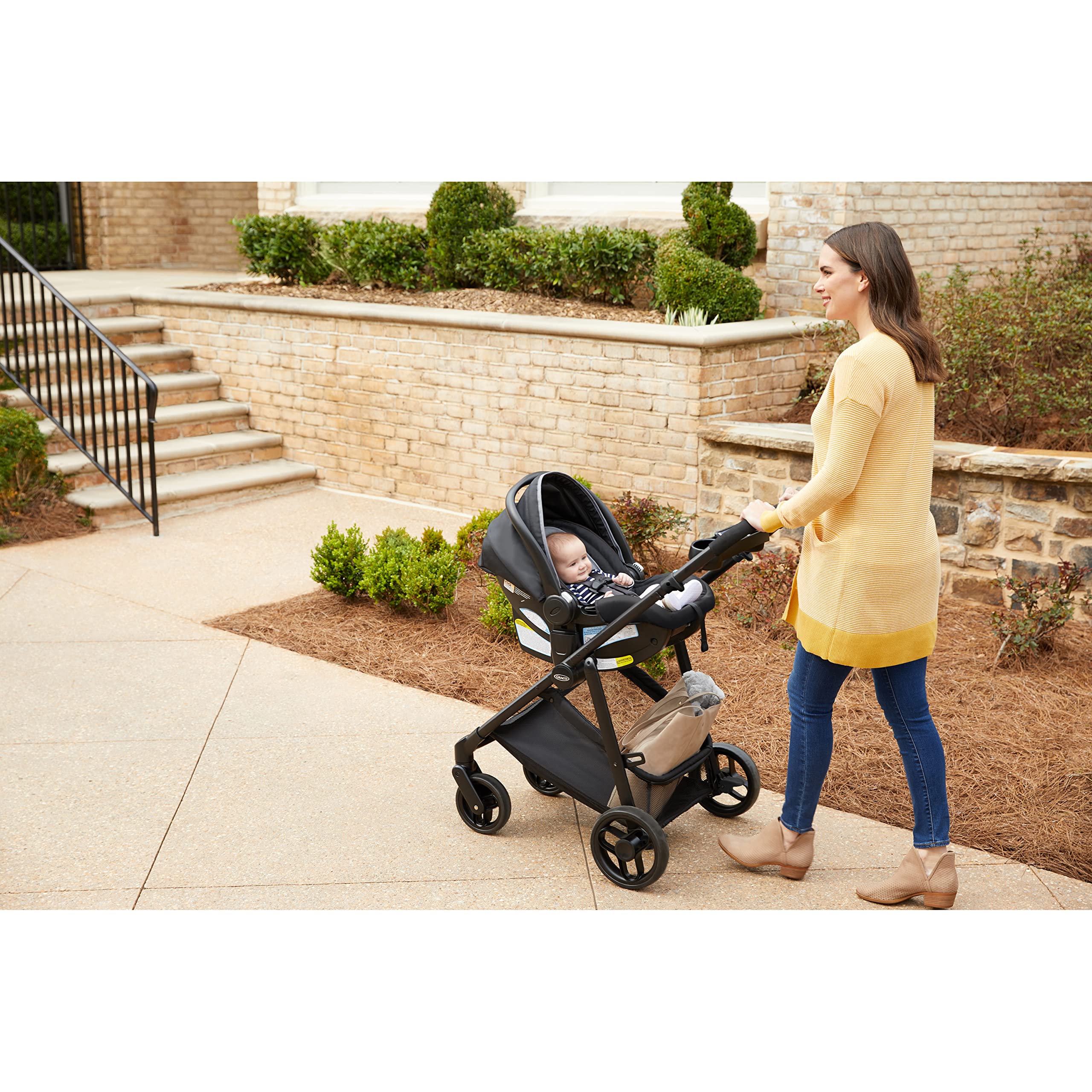Graco® Modes™ Element Travel System with Myles Design - Lightweight Stroller & Infant Car Seat Combo for Newborns to Toddlers | Perfect for City Walks, Shopping Trips & Family Outings