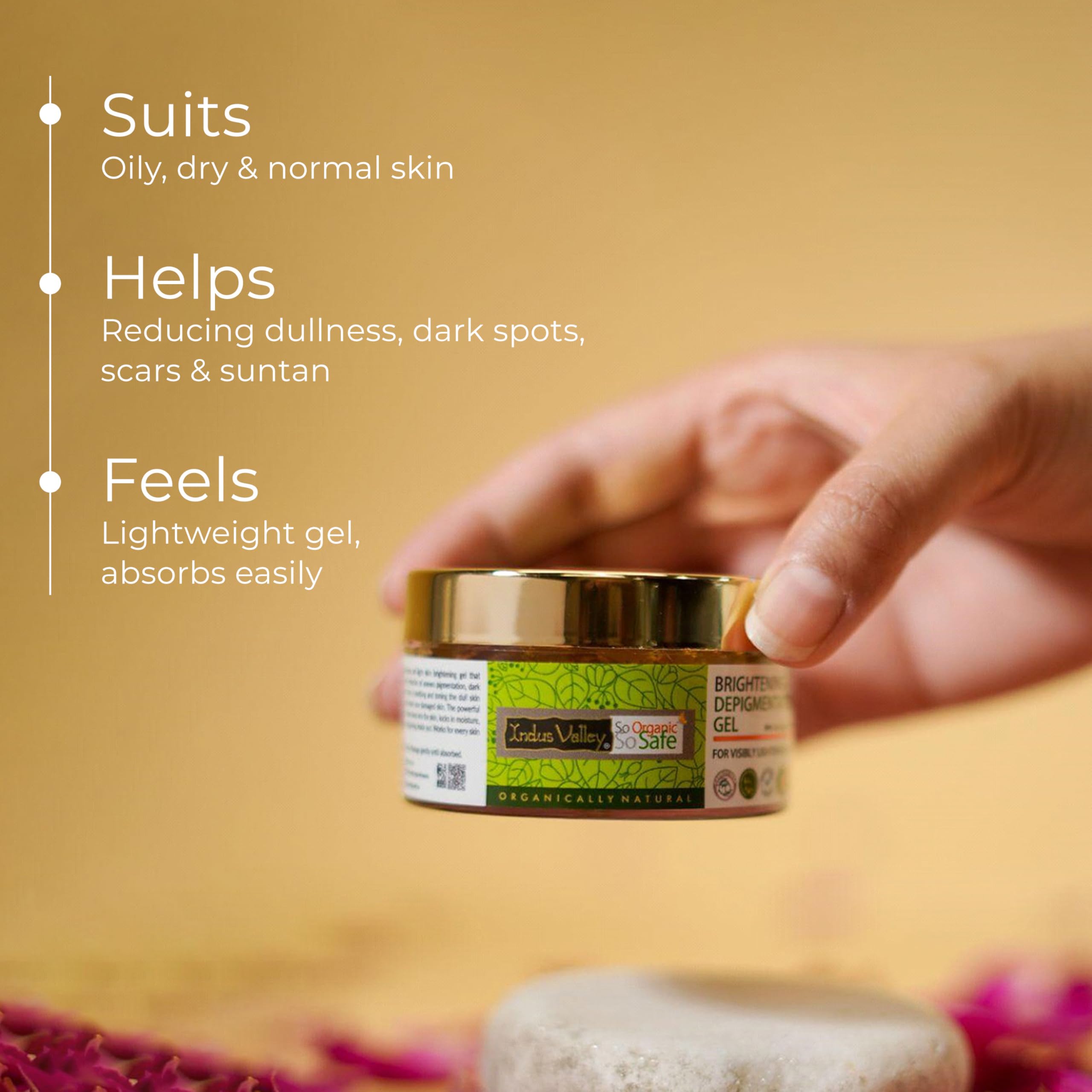 Organic Cow's Milk Yogurt & Honey Face Gel for All Skin Types | Indus Valley Natural Skincare | 50ml | Hydrating & Nourishing for Dry, Sensitive Skin | Day & Night Moisturizer