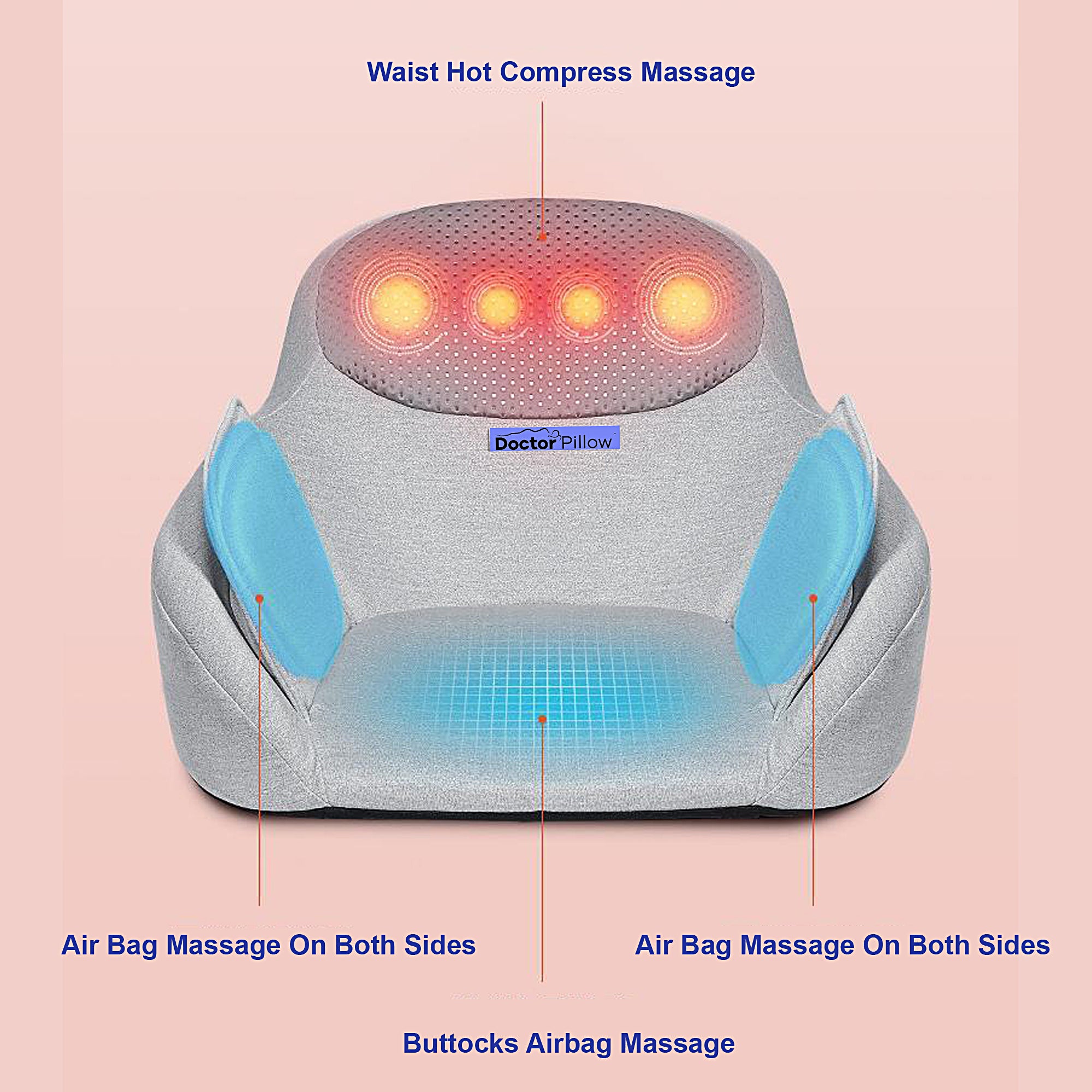 THERMA TEK HEATED MASSAGE CHAIR with Full Body Shiatsu - Electric Recliner for Home & Office Use - Perfect for Back Pain Relief & Relaxation