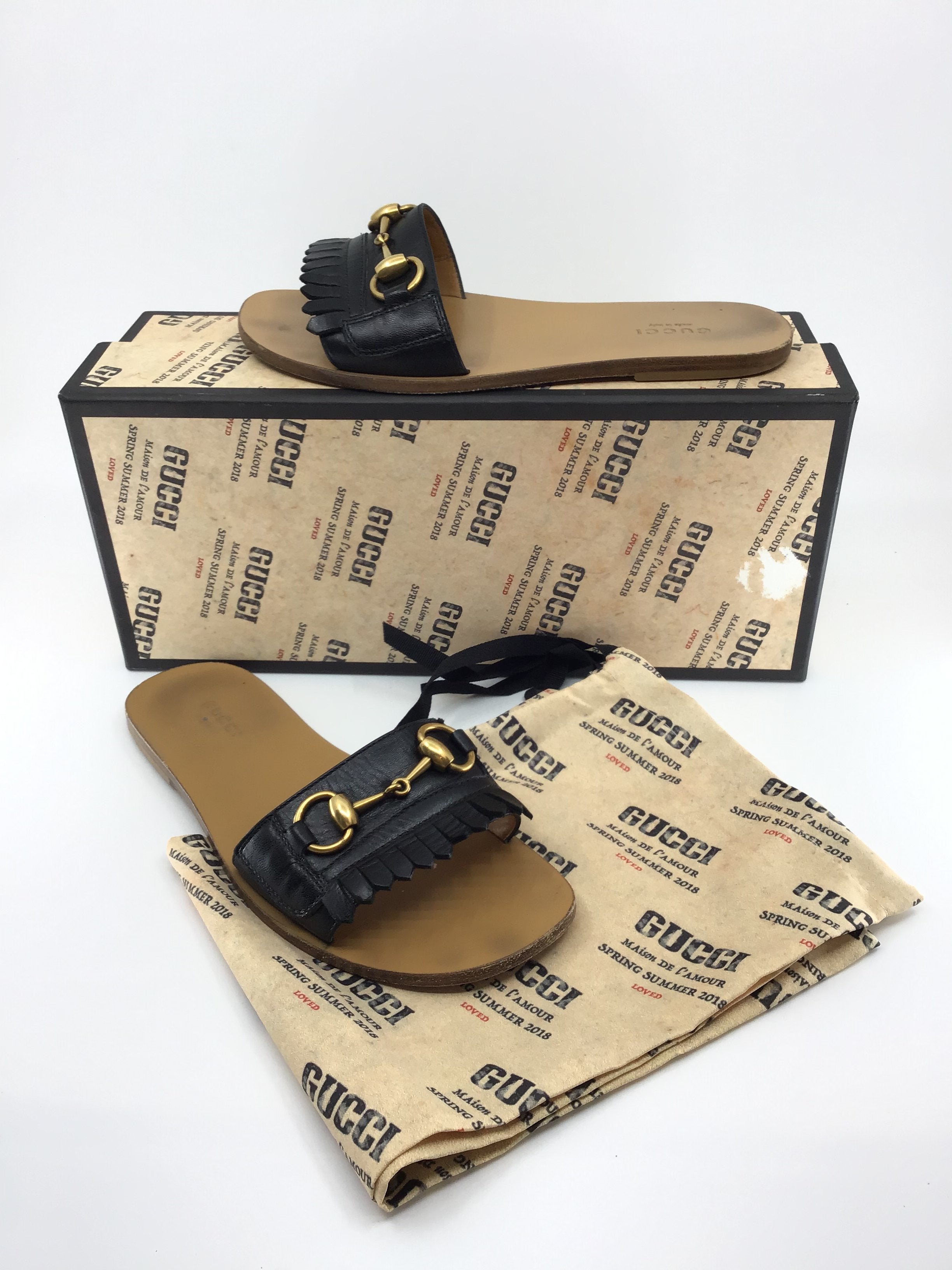 Gucci Black Slide Sandals for Women - Luxury Comfortable Slides with Logo - Perfect for Beach, Pool, and Summer Outfits