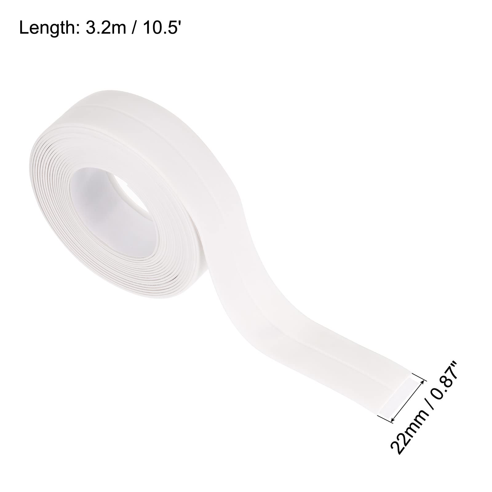 Waterproof Self-Adhesive PVC Seal Caulk Strip Tape - 0.87