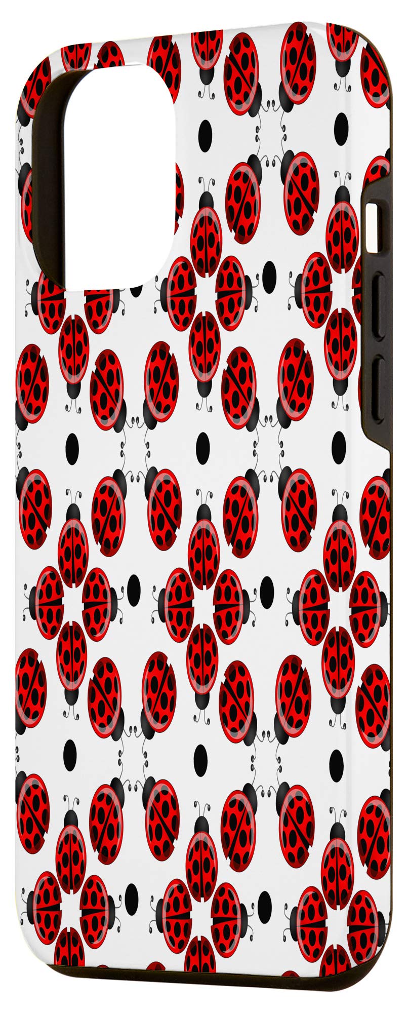 Cute Ladybug iPhone 12 Pro Max Case - Shockproof Protective Cover with Slim Design for Women & Girls - Perfect for Everyday Use, School, Work & Travel