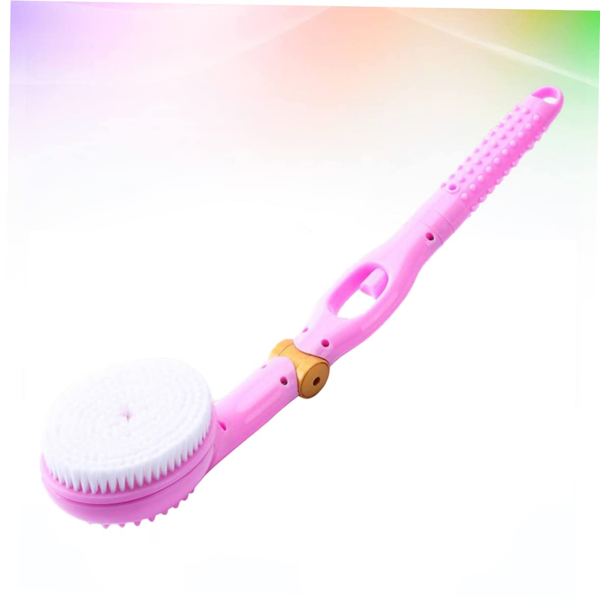 DOITOOL Exfoliating Body Brush for Shower & Bath - Skin Massage & Cleansing Brush with Long Handle, Soft Bristles for Smooth Skin - Perfect for Exfoliation, Back Scrubbing & Relaxing Spa Days (Pink)