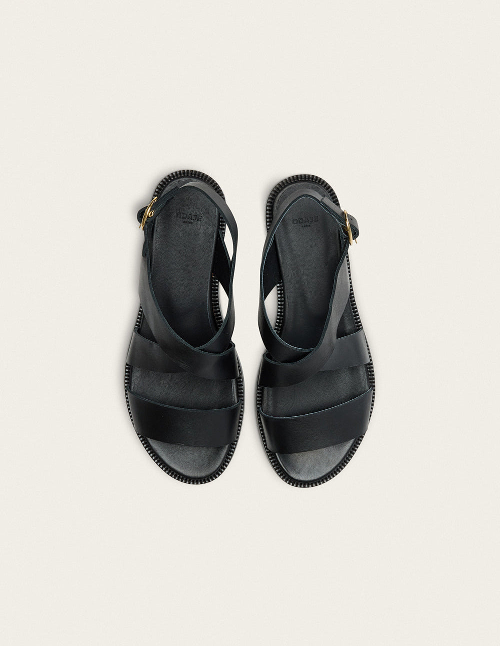 Black Leather Iris Sandals for Women - Comfortable & Stylish Summer Walking Shoes for Beach, Travel & Casual Outings