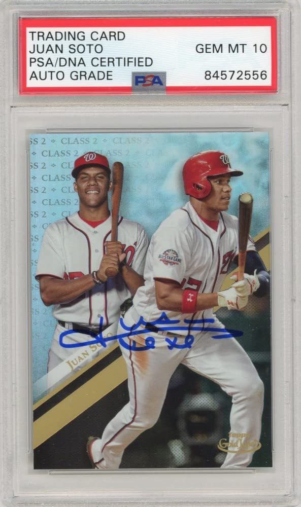 Juan Soto 2019 Topps Gold Label Baseball Autograph Card #66 PSA/DNA 10 Gem Mint - Rare Collectible Sports Memorabilia for Baseball Fans & Card Collectors - Perfect for Display, Investment & Trading