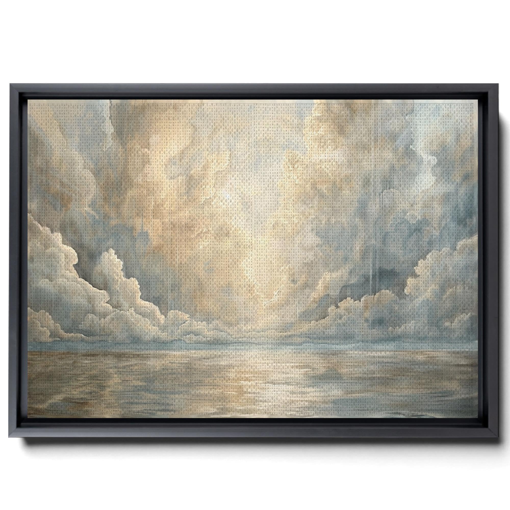 Vintage Lake Scene Wall Art - Nature Landscape Retro Painting with Mountains - Wall Decor for Bedroom, Living Room & Kitchen - Perfect for Farmhouse, Boho & Coastal Home Decor Styles