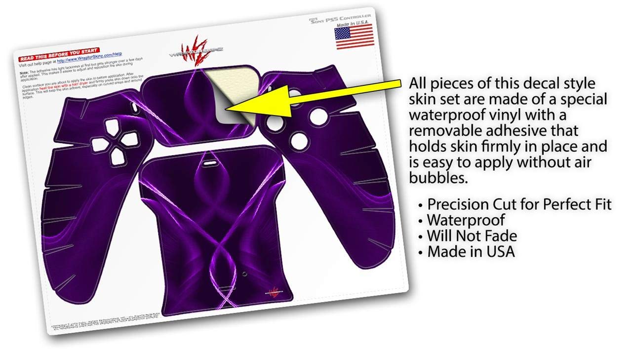 PS5 DualSense Controller Skin Wrap - Abstract Purple for Gaming Protection