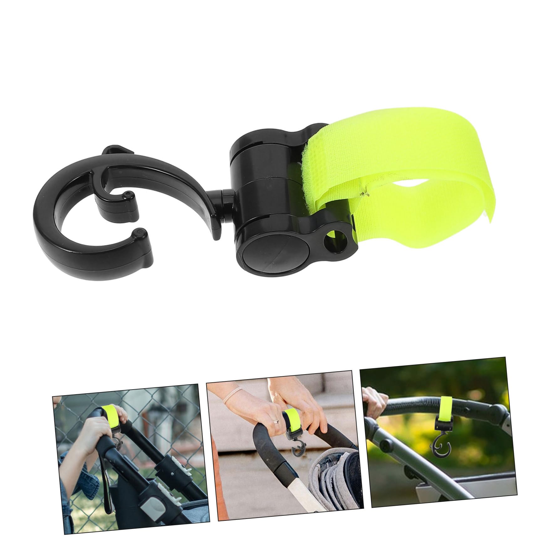 LALADEFIEE Stroller Organizer Hooks - 4 Pack Durable Plastic Stroller Hangers for Diaper Bags, Toys & Accessories | Perfect for Baby Strollers, Shopping Carts & Travel Gear Organization