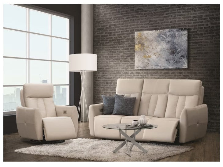 Power Reclining Slimline All Leather 75