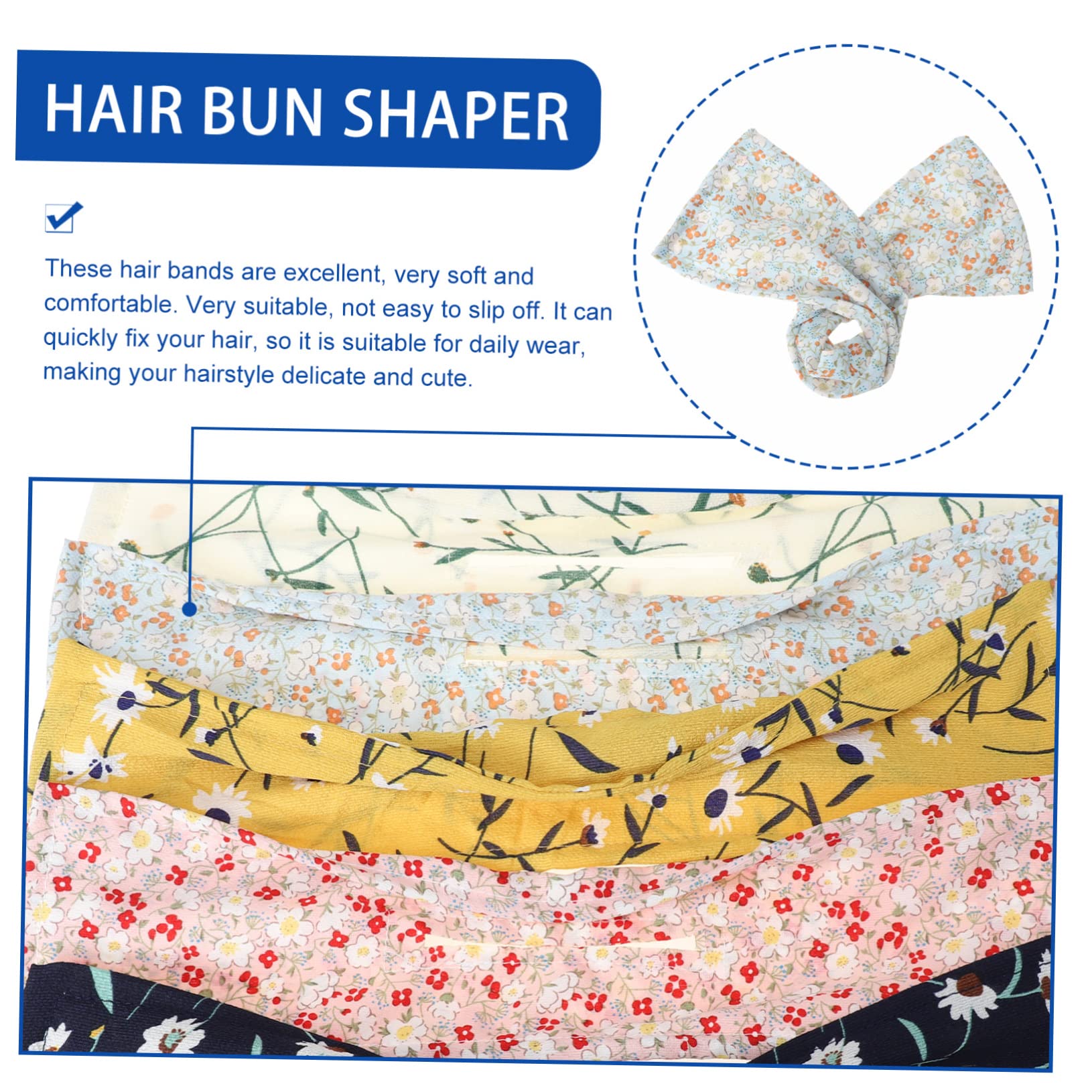 FOMIYES Hair Bun Shaper - 6pcs Twisted Bun Maker Set for Women | Hair Doughnuts & Headband for Perfect Buns | Great for Updos, Weddings & Everyday Styling