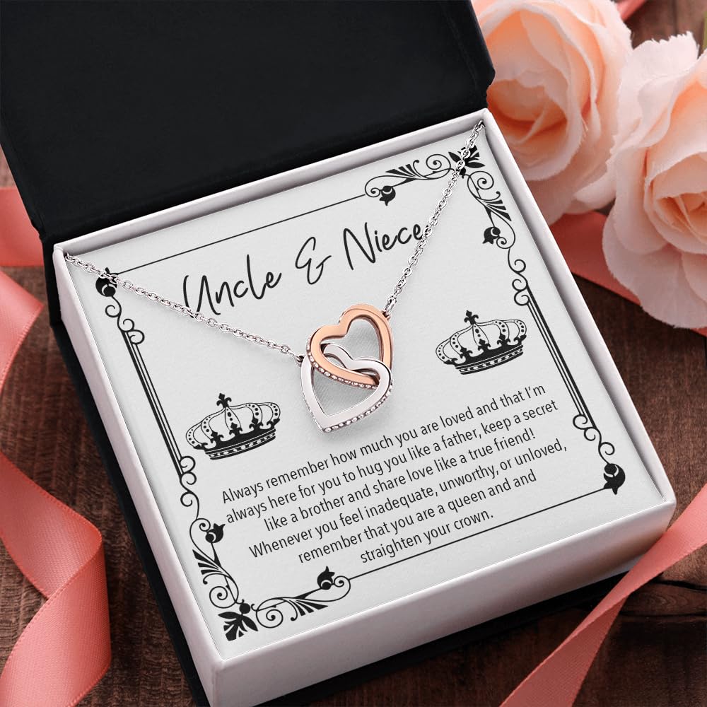 Best Niece Gift Ideas - Elegant Women's Pendant Necklaces with Heartfelt Message Cards, Two-Tone Gift Box for Birthdays, Graduation & Special Occasions
