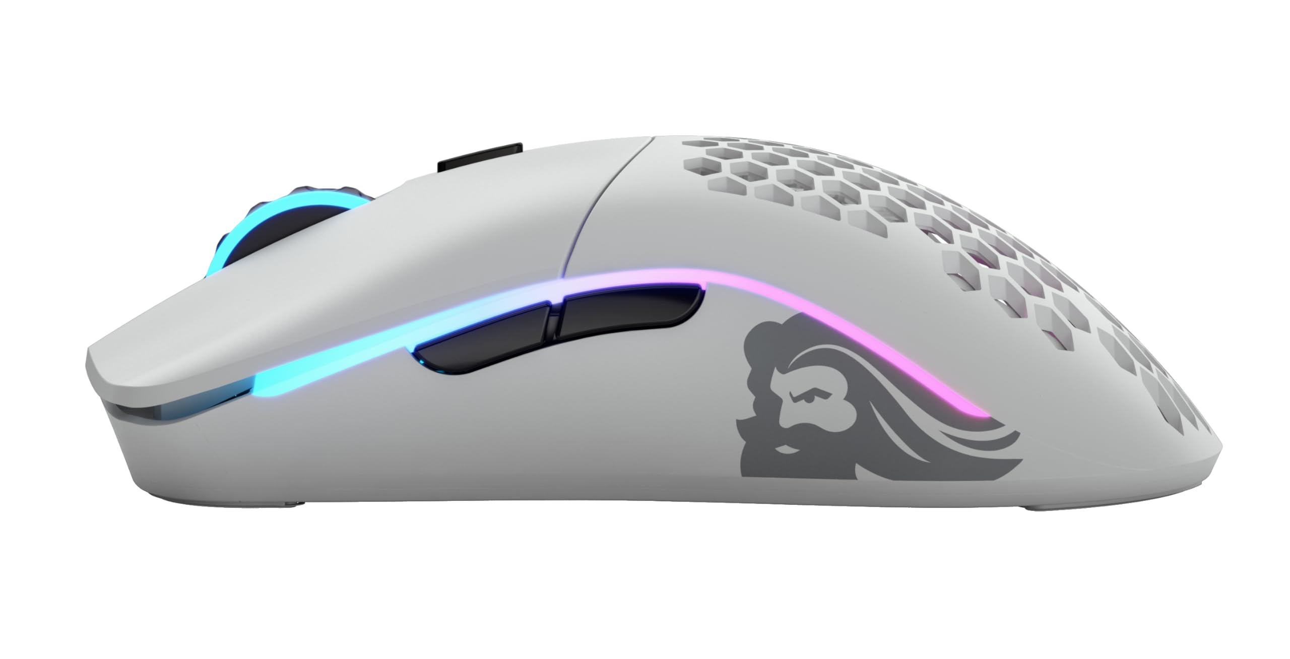 Glorious Model O- Wireless Gaming Mouse (Matte White) - Ultra Lightweight 65g, Honeycomb Design, RGB Lighting, Ambidextrous, 2.4GHz Lag-Free Wireless, 71-Hour Battery Life - Perfect for FPS, MOBA & Esports Gaming