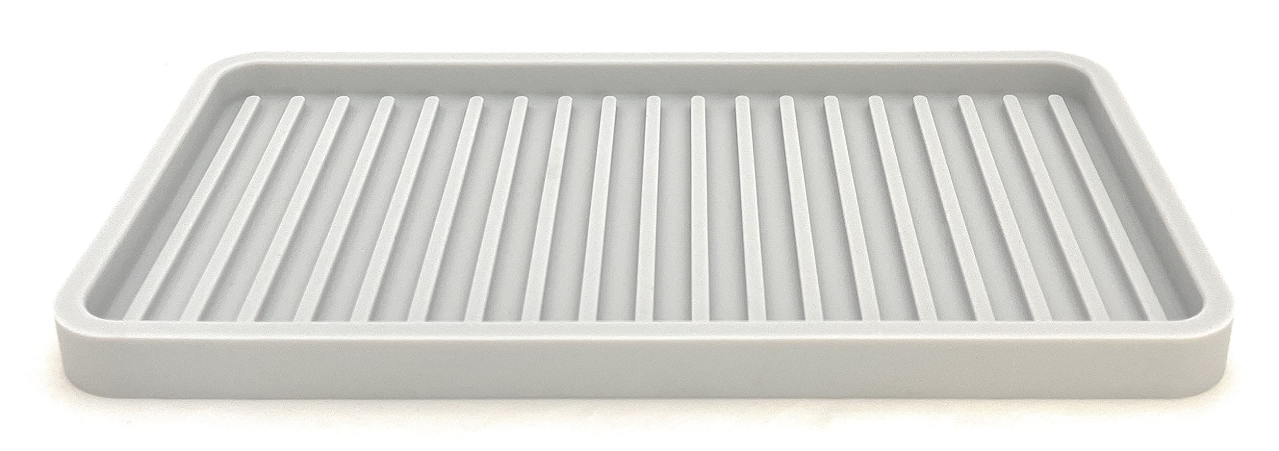 Happitasa Silicone Kitchen Sink Organizer Tray - Sponge Holder & Countertop Protector | Bathroom & Kitchen Soap Dish Dispenser Tray (10
