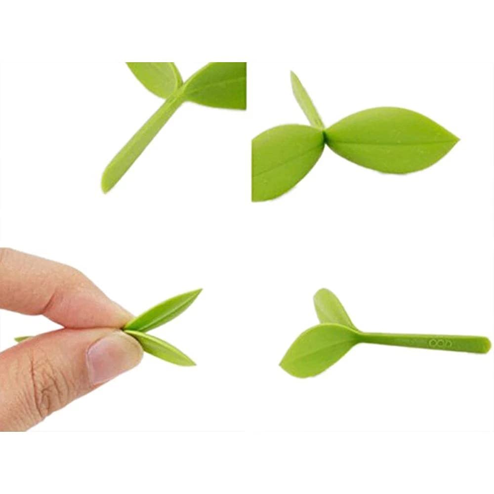 Mini Green Sprout Silicone Bookmarks - Creative Grass Bud Bookmark for Book Lovers & Bookworms | Perfect Reading Accessories for Kids, Students & Plant Lovers (Green)