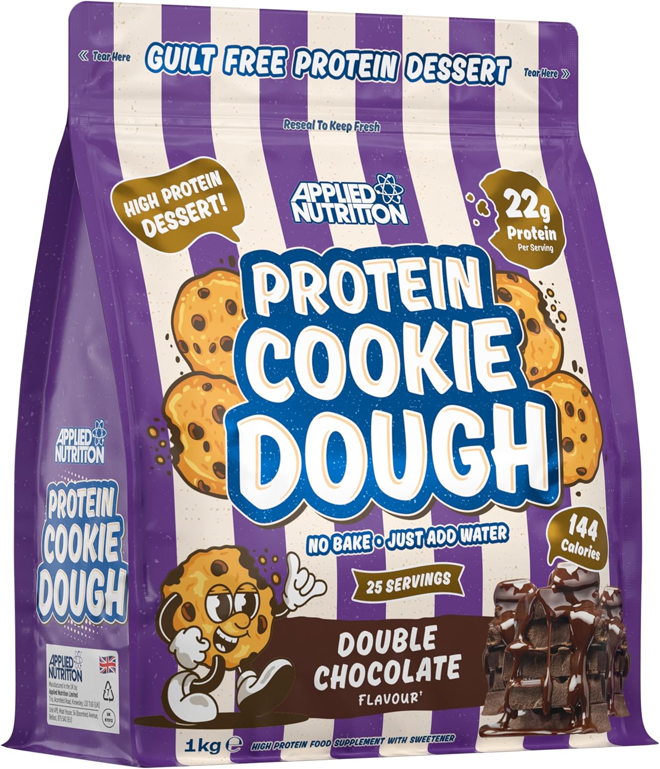 Applied Nutrition Protein Cookie Dough 1kg - High Protein Snack for Fitness & Weight Loss | Perfect for Post-Workout Recovery & Healthy Dessert