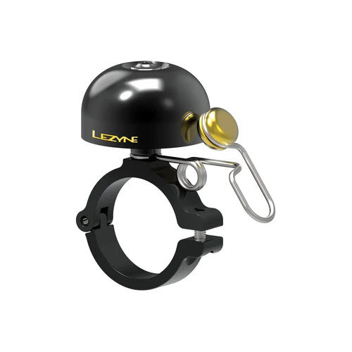 Lezyne Classic Brass Bike Bell - Loud & Durable Bicycle Handlebar Bell for Road & Mountain Bikes - Perfect for Commuting, Cycling Safety & Outdoor Adventures
