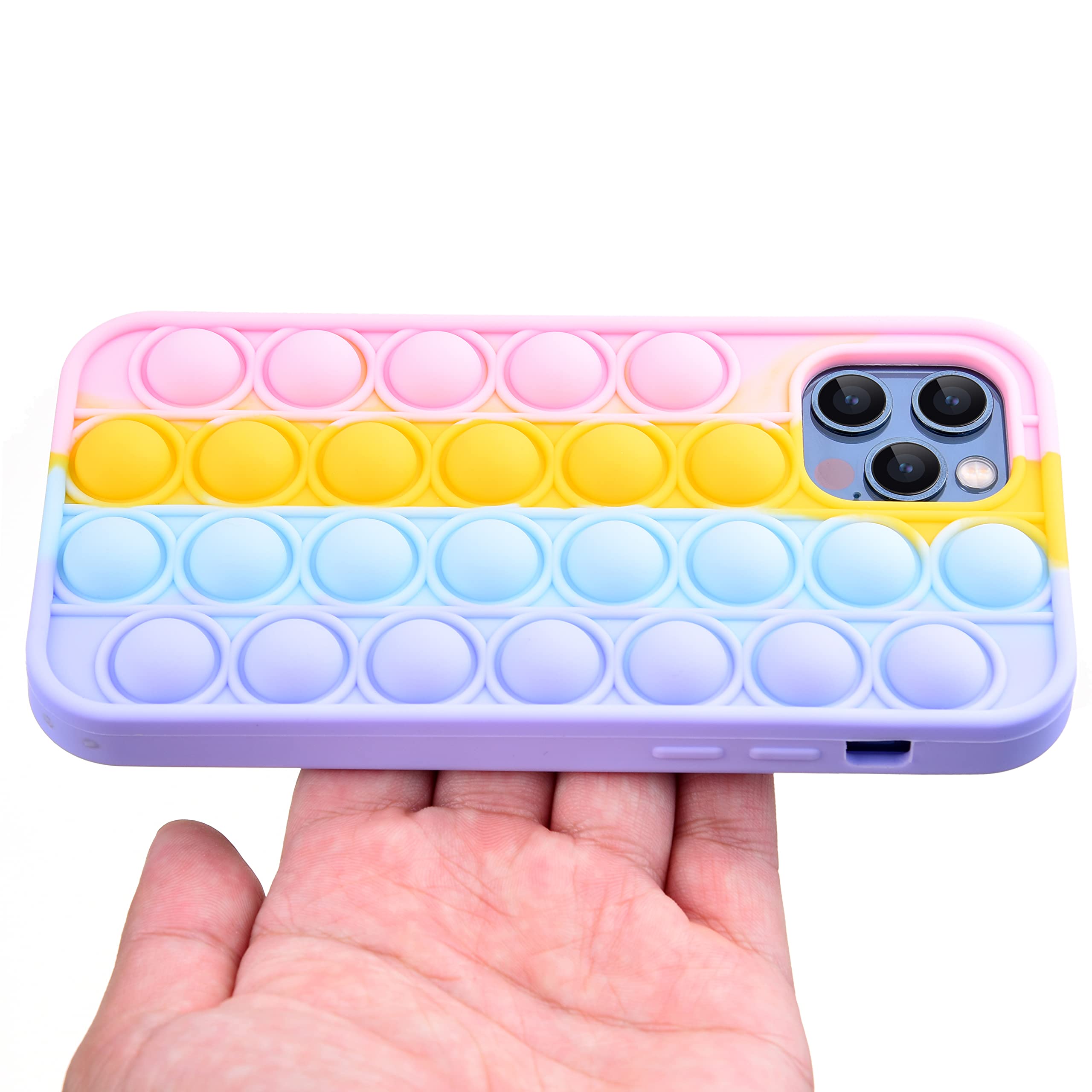Kare & Kind iPhone 11 Pro Push Bubble Case - Rainbow for Kids & Teens Play