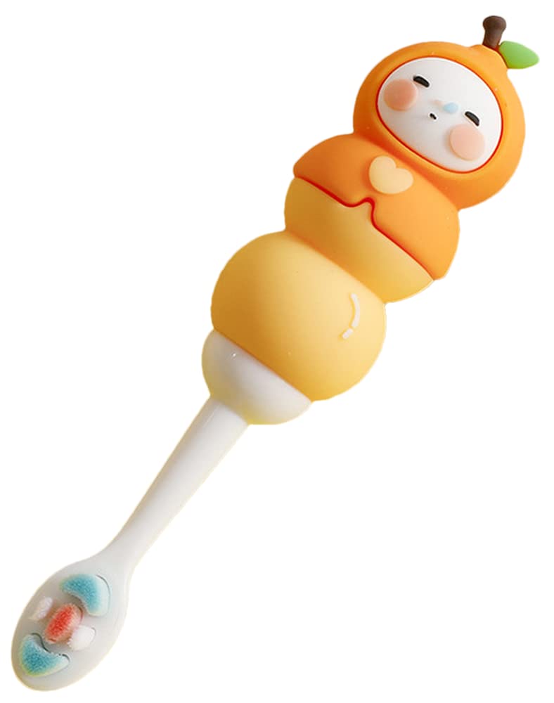 Nipogear Kids Toothbrushes - Soft Bristles for Sensitive Gums | Manual Toothbrush Set with Individually Wrapped Premium Design (Orange) | Perfect for Travel, School & Daily Oral Care