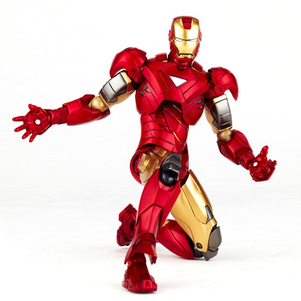 Revoltech Iron Man Mark IV Action Figure - Highly Articulated Collectible Toy for Marvel Fans | Perfect for Display, Play, and Cosplay