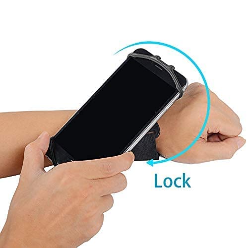 **Universal Running Armband Phone Holder - Adjustable 2-in-1 Arm & Wrist Band for iPhone, Samsung, Huawei, Google, Xiaomi, LG (4.0''-7.0'', Black with Extender Strap) - Perfect for Jogging, Gym & Outdoor Activities**