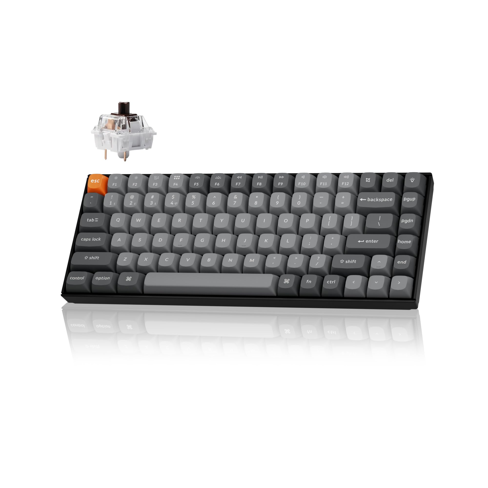 Keychron K2 Max Wireless Mechanical Keyboard - 75% Layout, RGB Backlight, Brown Switch, QMK/VIA Programmable, 2.4GHz & Bluetooth for Mac/Windows/Linux | Perfect for Office, Gaming & Coding (Black)