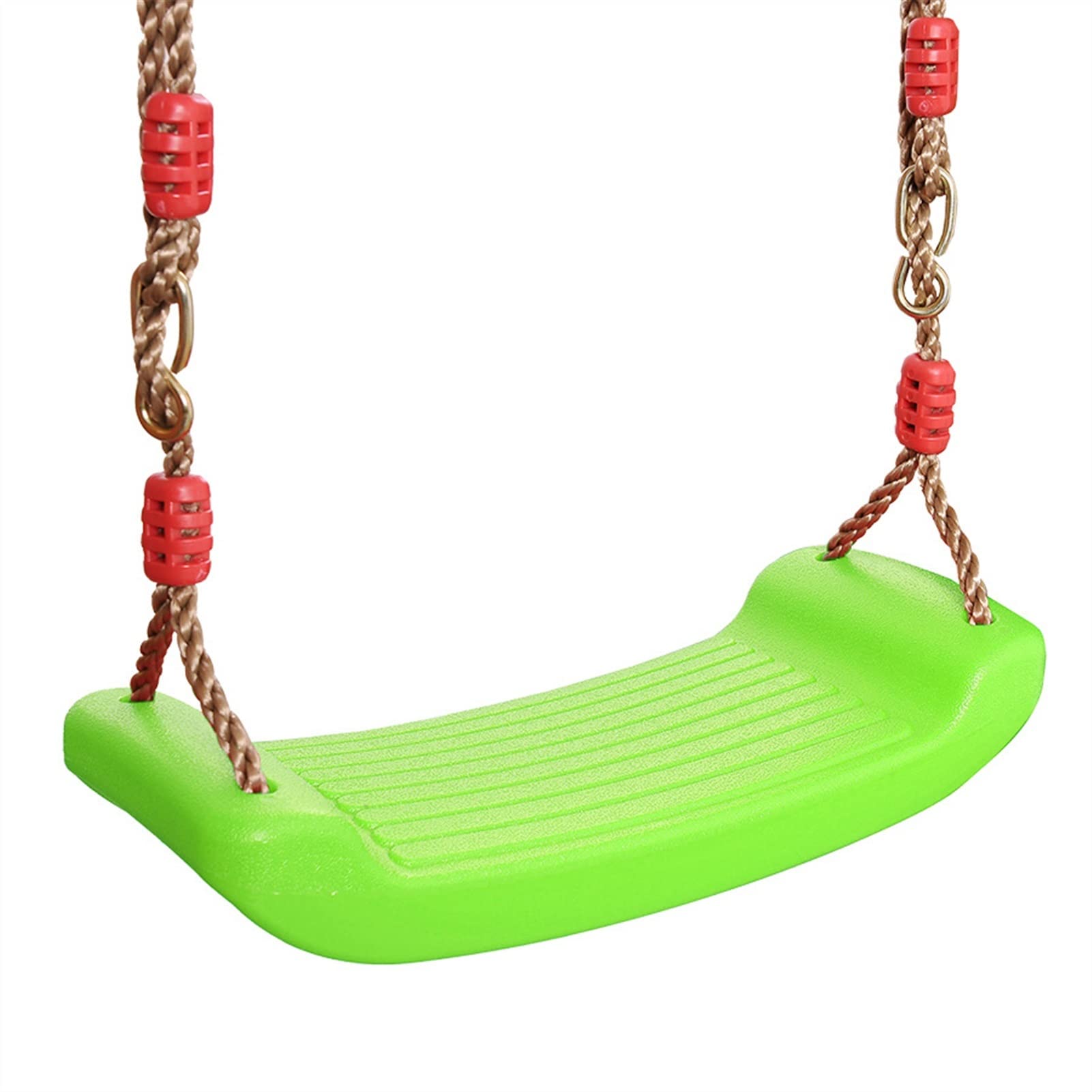 Adjustable Height Kids Swing Set with Rainbow Curved Board - Indoor/Outdoor Tree Swing Chair for Backyard Playground (Green) | Perfect for Garden, Park, and Play Area Fun