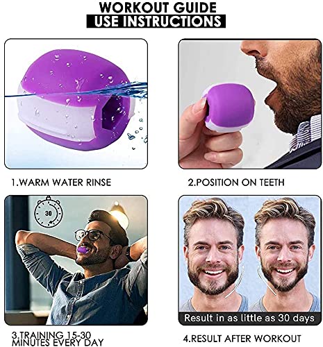 Kixre Jaw Exerciser for Double Chin Reduction & Jawline Definition - Face and Neck Muscle Toner for Men & Women | Improve Facial Contour & Slim Neck for Daily Workout & Beauty Routine