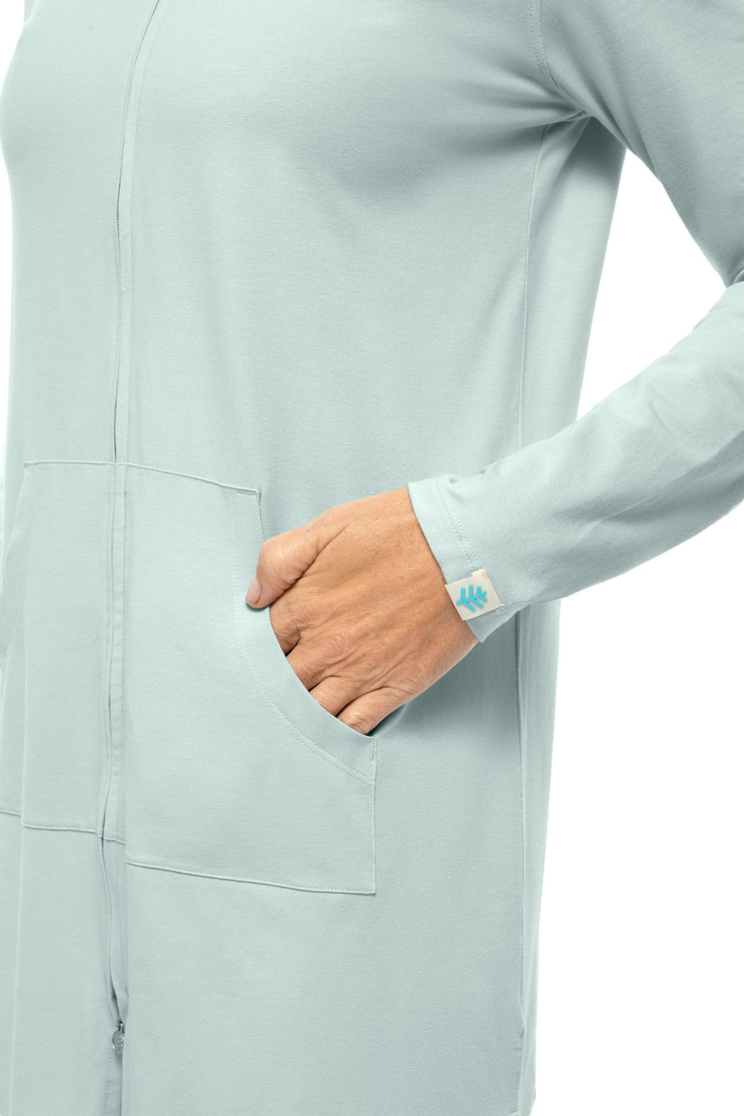 Women's Lightweight Cabana Hoodie - Soft Pullover with Kangaroo Pocket | Misty Aqua | Perfect for Beach Cover-Up, Lounging & Casual Outfits