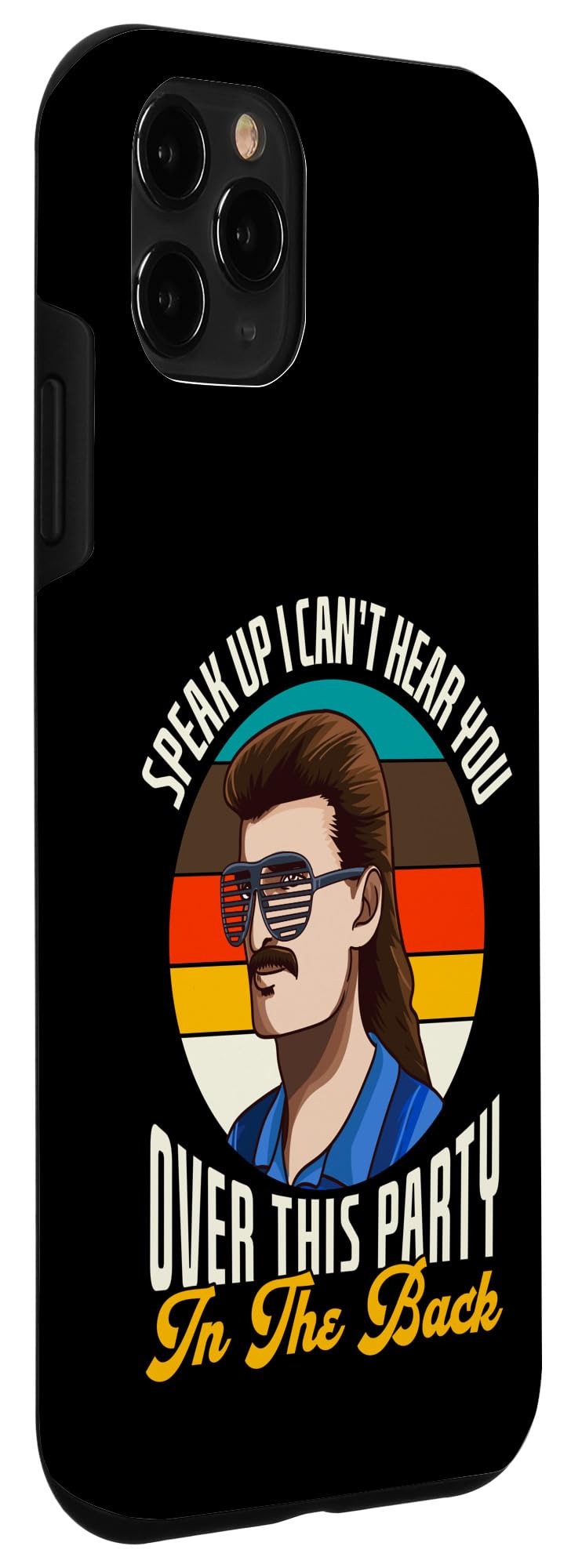 iPhone 11 Pro Mullet Design Phone Case - Business Style Front & Fun Party Back | Protective Cover for Work, Social Events & Daily Use