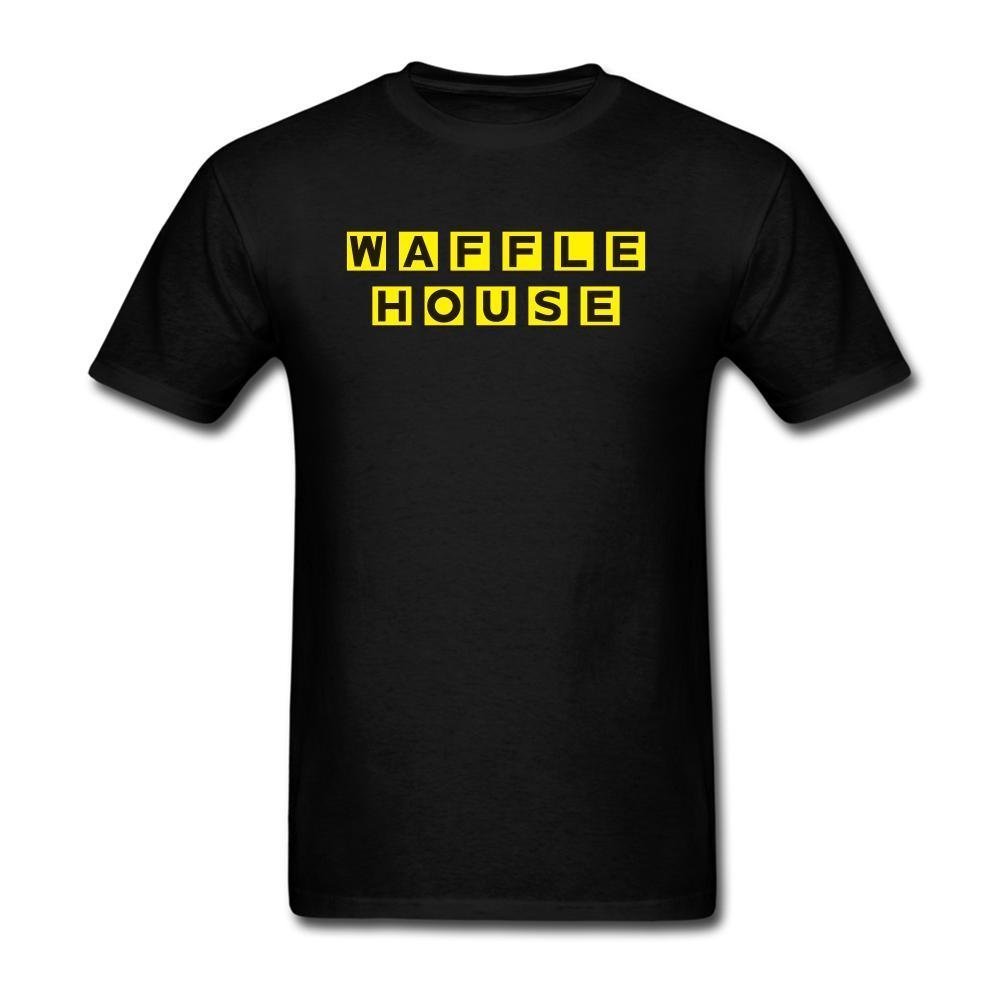 **SUNRAIN Men's Waffle House Logo Graphic T-Shirt - Casual Short Sleeve Tee for Everyday Wear, Lounge & Street Style**