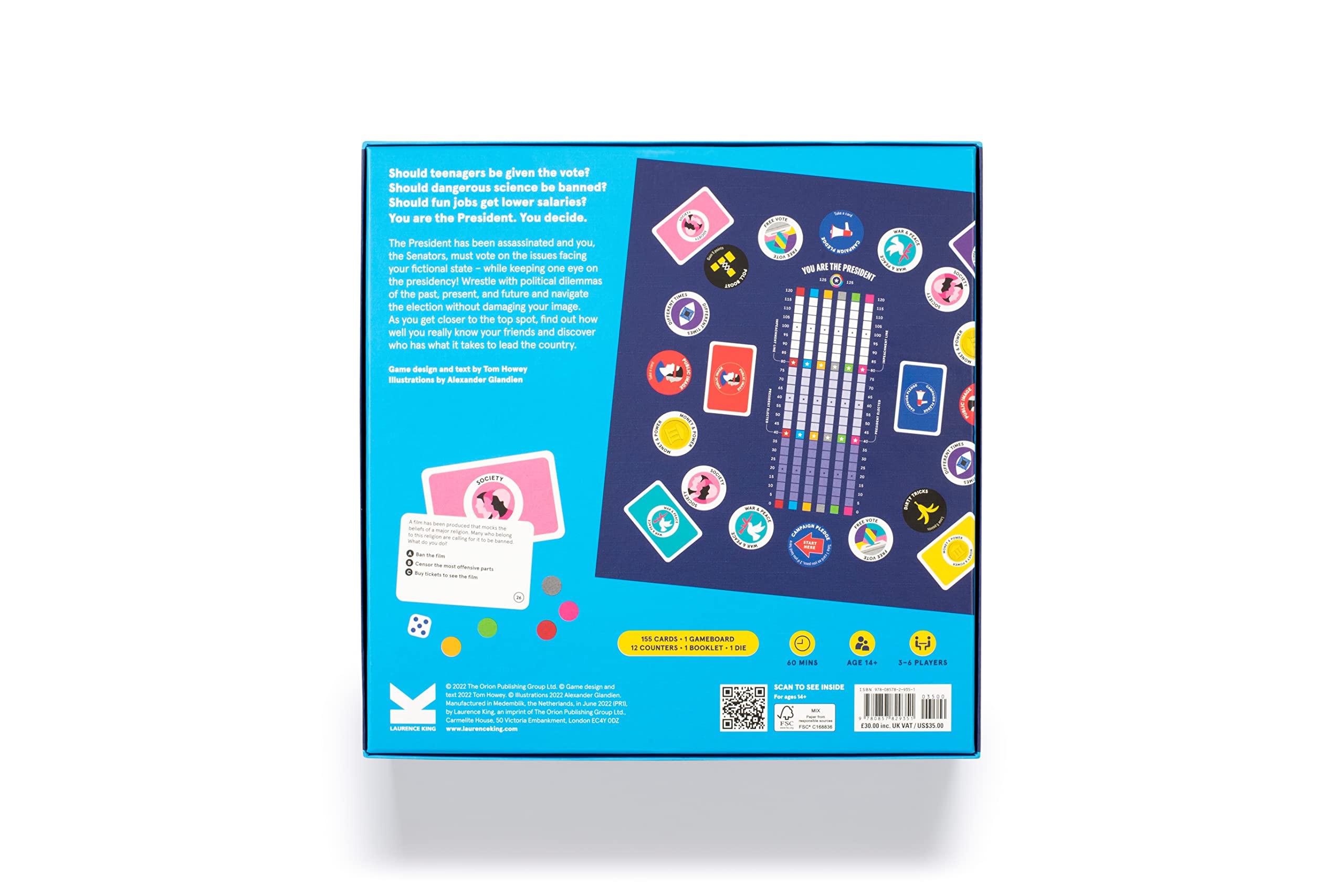 You Are The President - Strategic Decision-Making Board Game for Adults & Teens | Fun Political Simulation Game for Parties & Family Game Nights | Laurence King Publishing