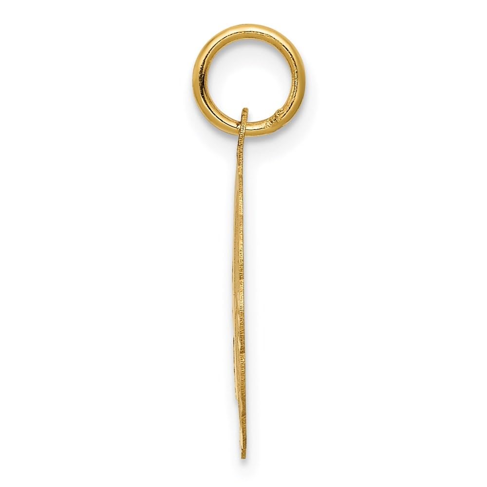 14K Yellow Gold Happy Birthday Pendant - Engraveable Polished Satin Finish, 22mm Length & 14mm Width - Perfect for Birthday Gifts, Anniversaries & Special Occasions