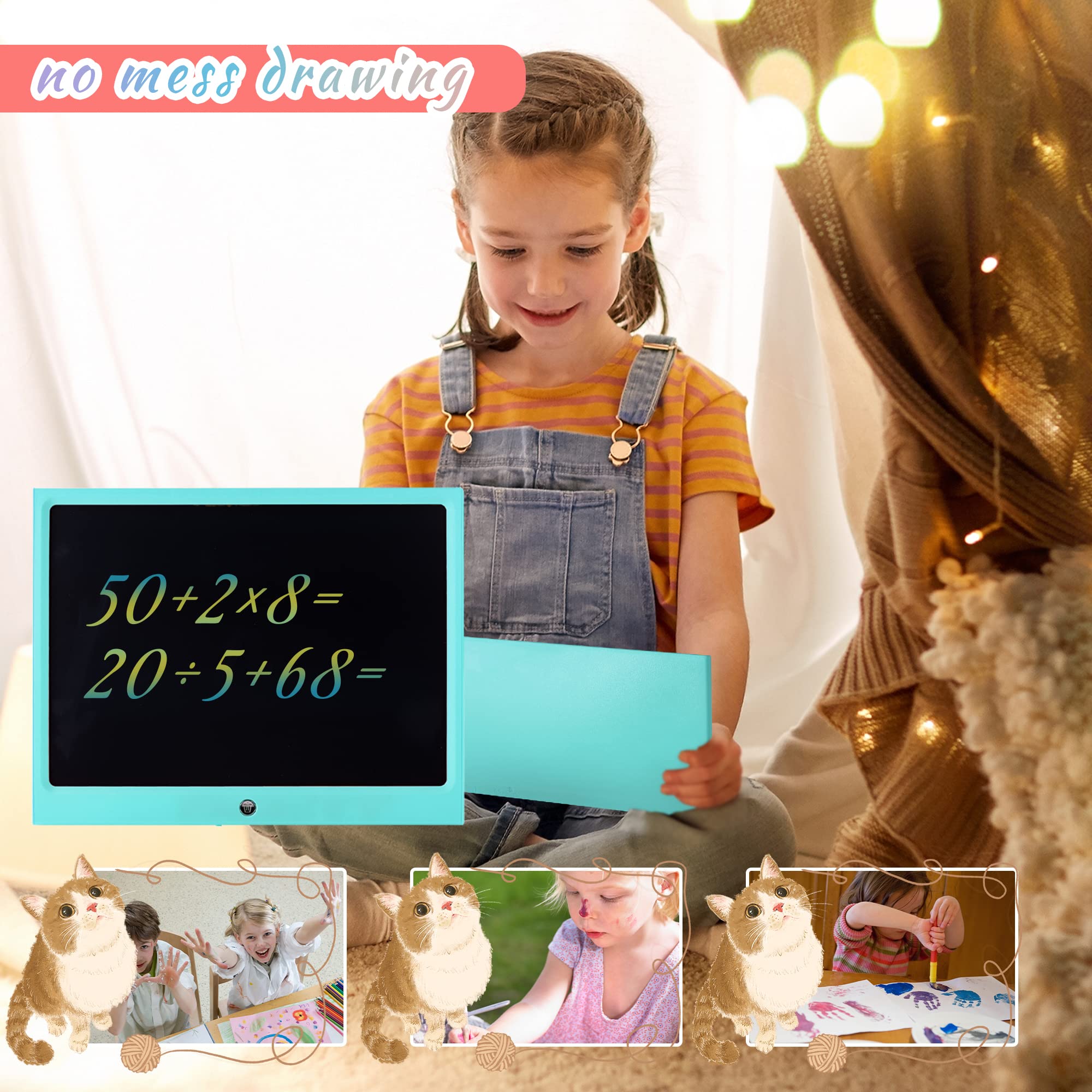 15 Inch LCD Writing Tablet for Kids - Colorful Electronic Doodle Board & Educational Drawing Pad | Perfect Christmas Birthday Gift for Boys & Girls Ages 3-9 | Ideal for Home, School & Travel Learning Activities