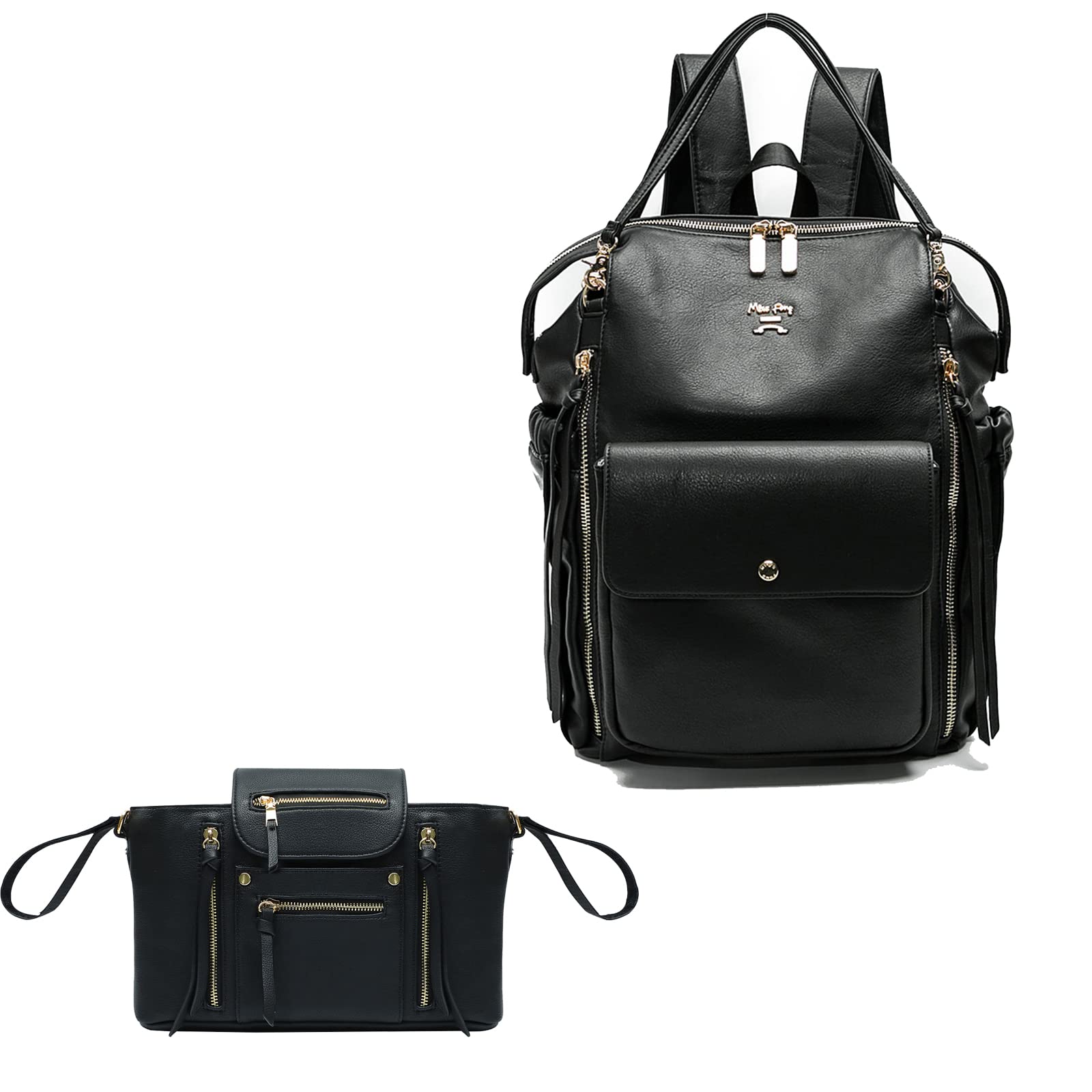 Miss Fong Multifunctional Diaper Backpack - Waterproof Baby Bag with Stroller Straps & Insulated Bottle Pockets | Perfect for Parenting, Travel, and On-the-Go Moms