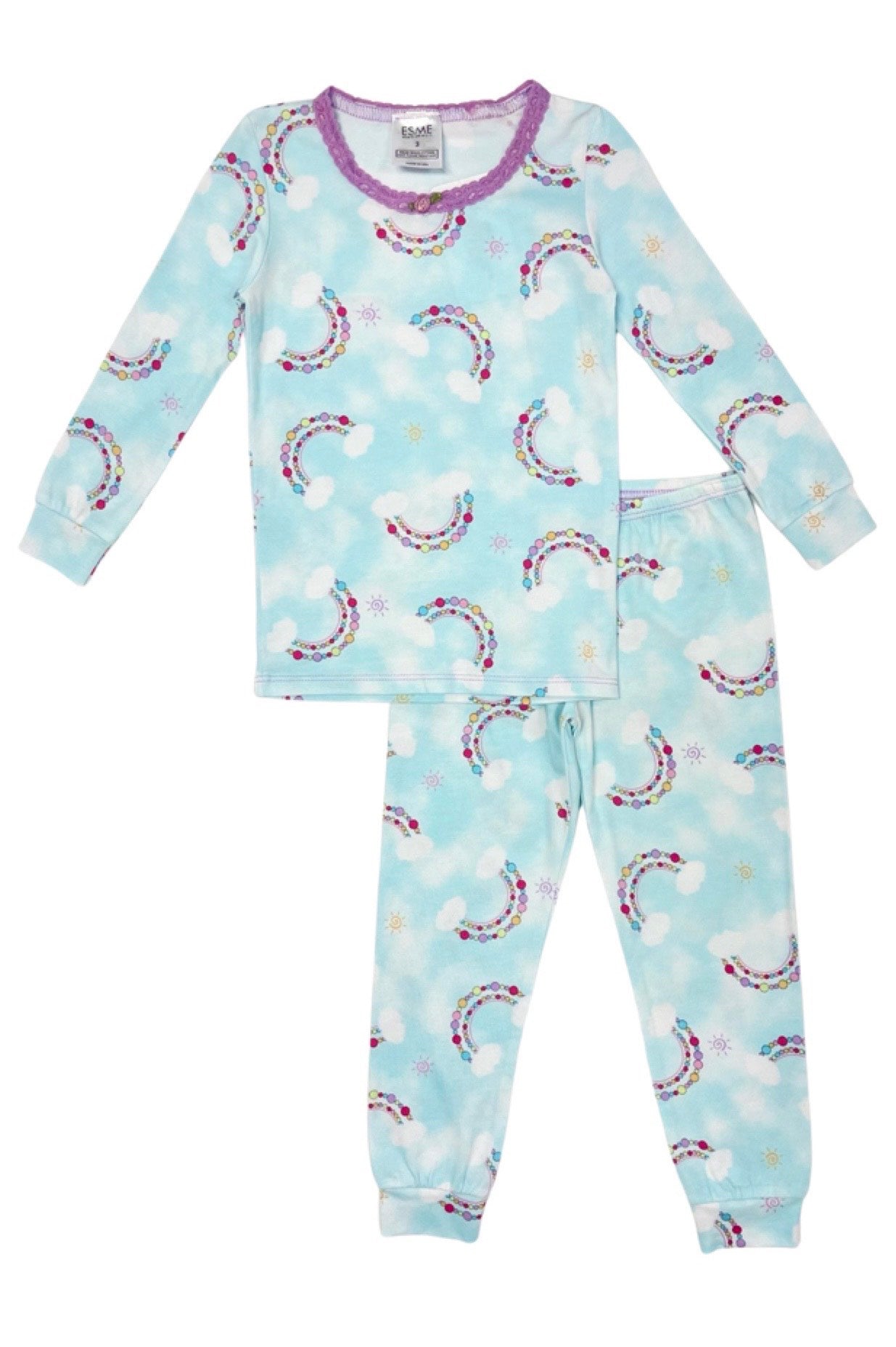 BEAD RNBW Pajama Set for Women - Soft & Comfortable Sleepwear, Cute Rainbow Print PJs for Lounge & Bedtime - Perfect Gift for Her