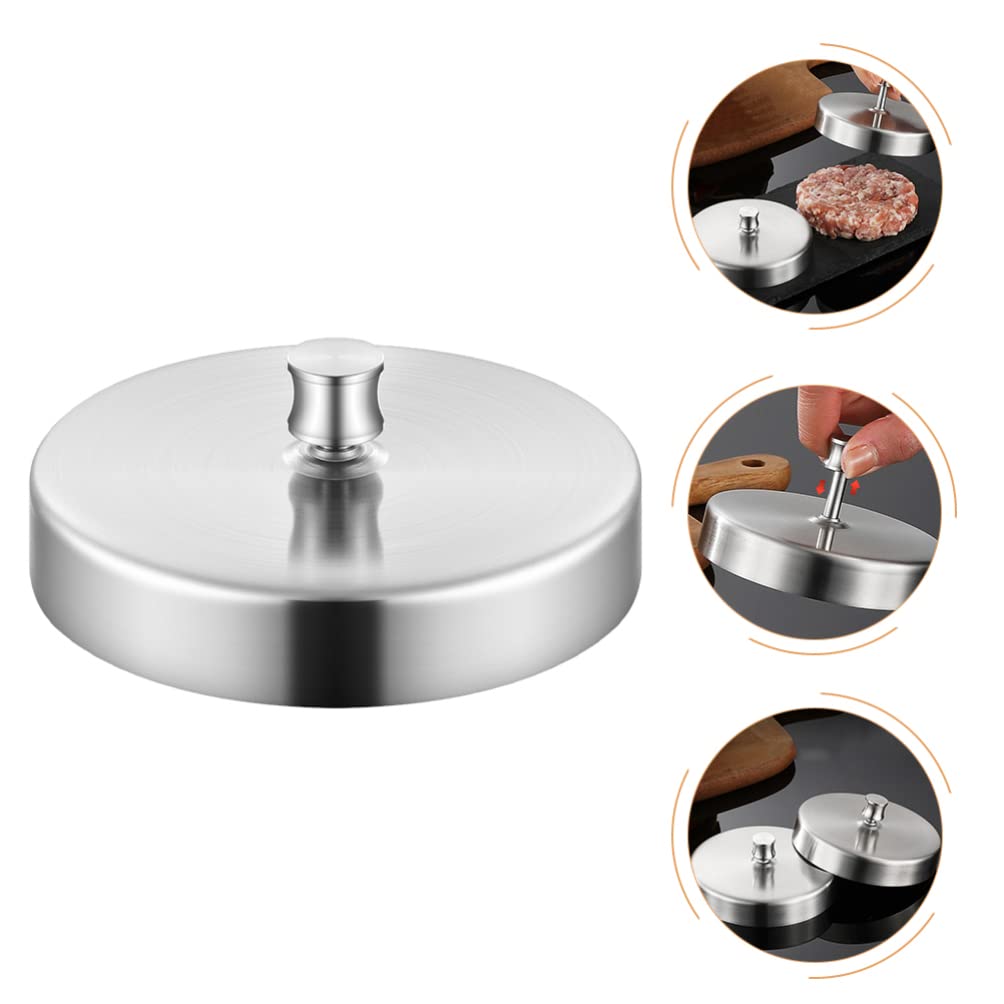 Veemoon 304 Stainless Steel Burger Press Maker - 1pc Beef Patty Mold, Burger Patty Maker, Grill Press & Meat Ring for Perfect Patties | Ideal for Hamburgers, Rice Balls, Corn Cakes & Fried Eggs | Great for BBQ, Home Cooking & Restaurant Use