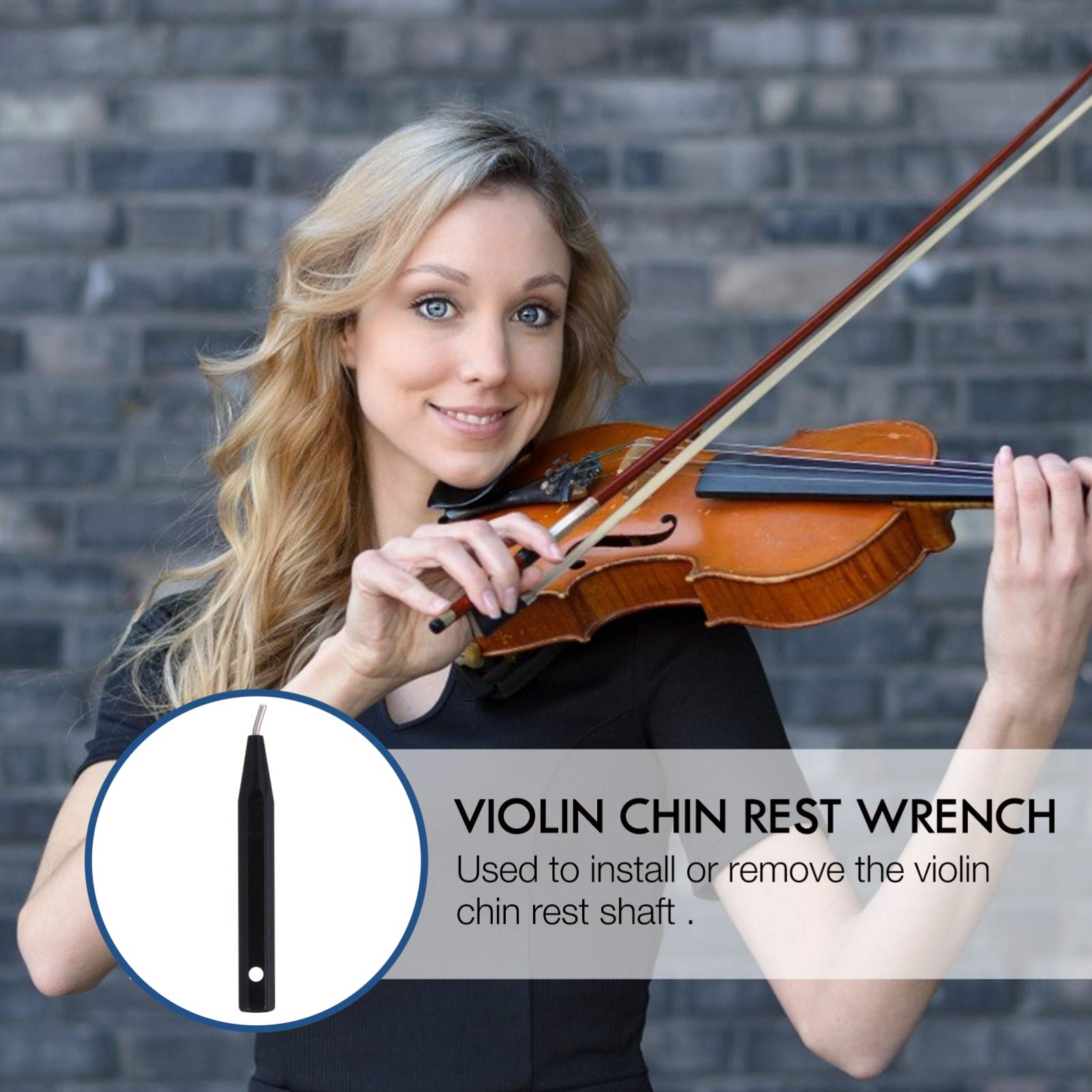 **HEALLILY Violin Chin Rest Wrench - Professional Luthier Tool for Violin & Viola Repair - Adjust & Maintain Chin Rest Shaft - Perfect for Musicians & Instrument Maintenance**    *(Ideal for home repairs, music schools, or professional luthiers to ensure perfect instrument setup.)*