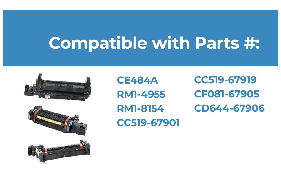 HP CP3525 CM3530 M551 M570 M575 Fuser Kit (CE484A-RG) - Compatible Replacement for Color Laser Printers - Perfect for Office & Home Printing (110V)