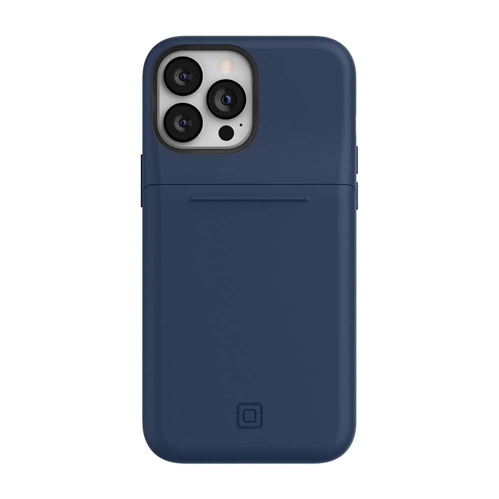 Incipio Stashback iPhone 13 Pro Max & 12 Pro Max Case - Midnight Navy, Shockproof Protective Cover with Wireless Charging Compatibility | Perfect for Travel, Work & Everyday Use
