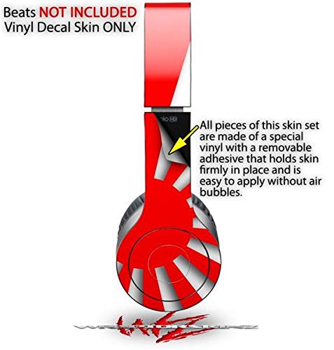 Beats Solo HD Headphone Skin Decal Wrap - Rising Sun Japanese Flag Red Design | Protective Vinyl Cover | Compatible with Original Beats Solo HD (Headphones Not Included) | Perfect for Music Lovers, Travel & Gym Use