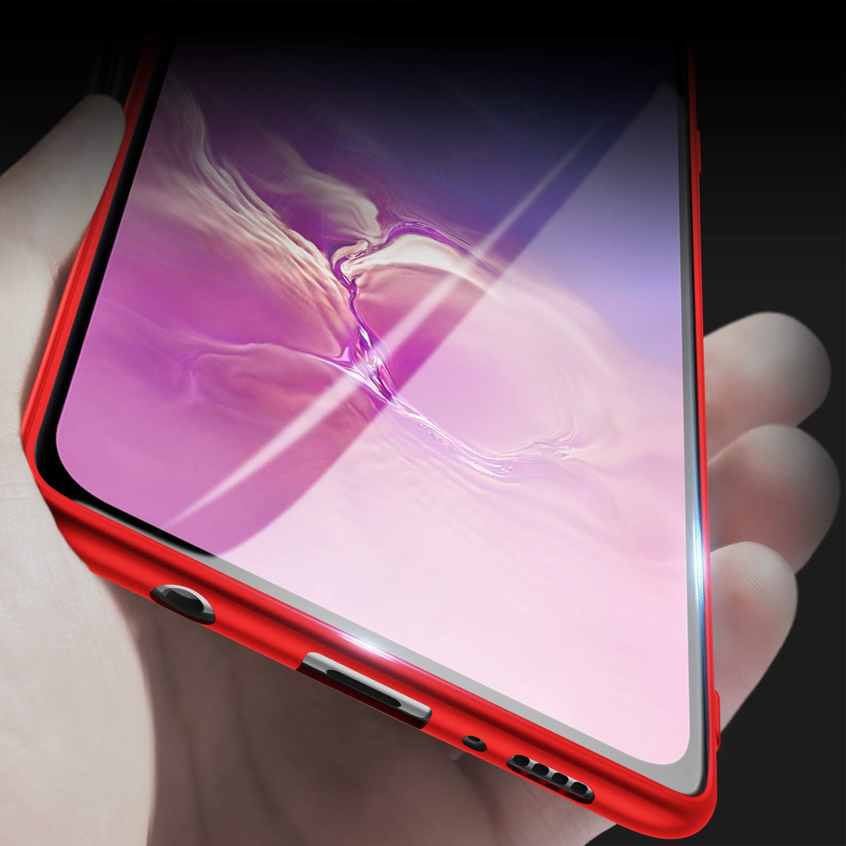 Ultra-Thin Samsung Galaxy S10e Case - Slim Fit Soft TPU Cover with Matte Finish & Enhanced Grip, Stylish Red Design for Women, Perfect for Everyday Use & Travel
