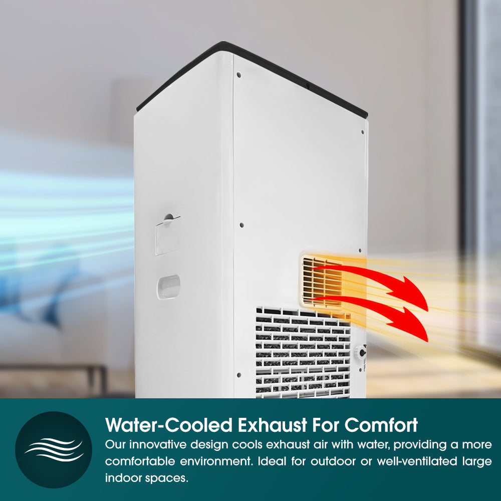 EuropAce EHAC25DH3WH 4-in-1 Portable Air Conditioner & Air Cooler - 25K BTU Cooling, Hoseless Technology, 45% Energy Efficient, 3-7X More Powerful - Perfect for Bedrooms, Living Rooms & Offices