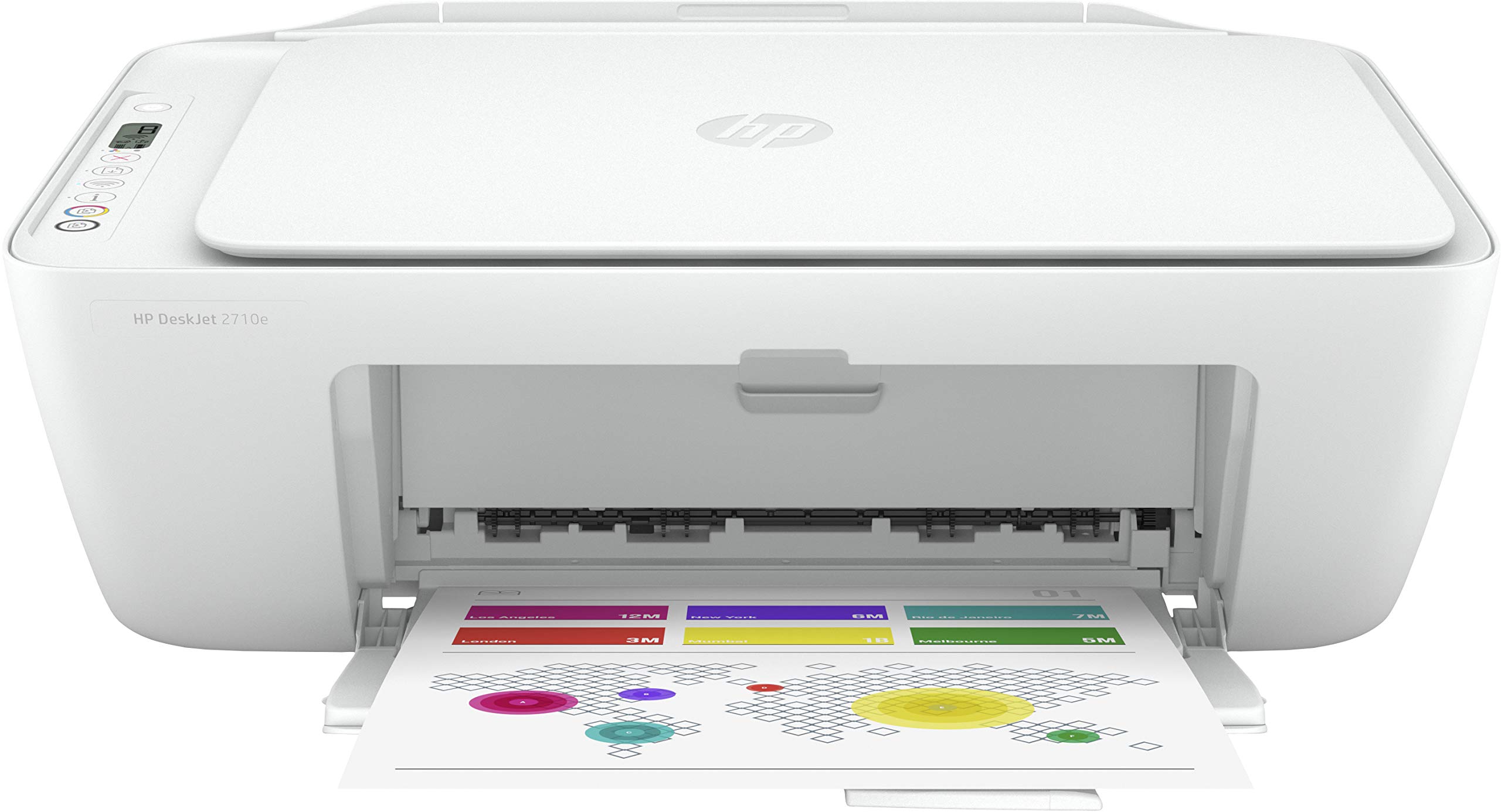HP Deskjet 2710E All-in-One Wireless Color Printer with Print, Copy, Scan | Instant Ink Compatible | Mobile Printing from Phone | Perfect for Home Office & School Projects