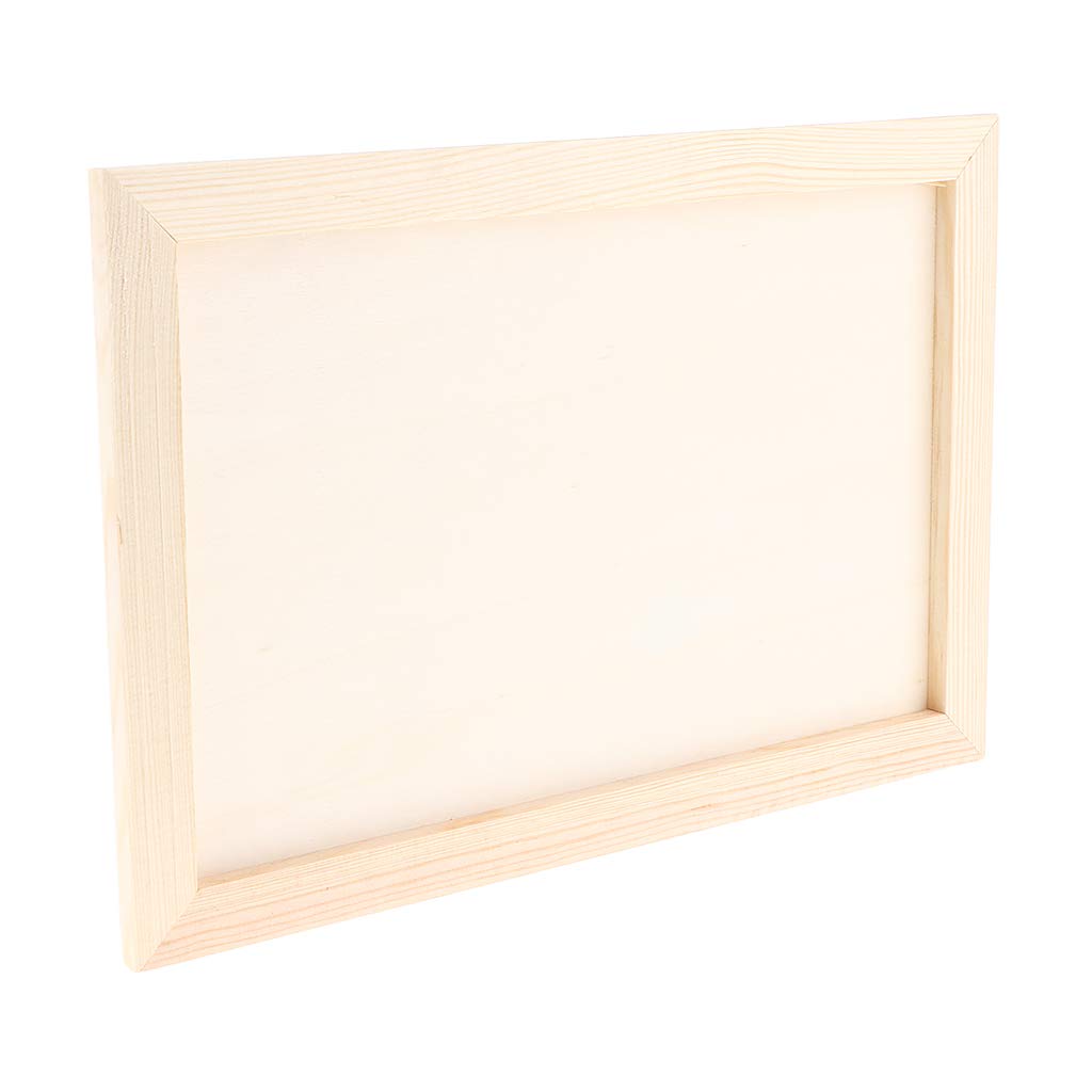 Baoblaze DIY Unfinished Solid Wood Picture Frames for Crafting - 30x20cm (12x8 Inches) - Perfect for Home Decor, Photo Displays, and Handmade Gifts